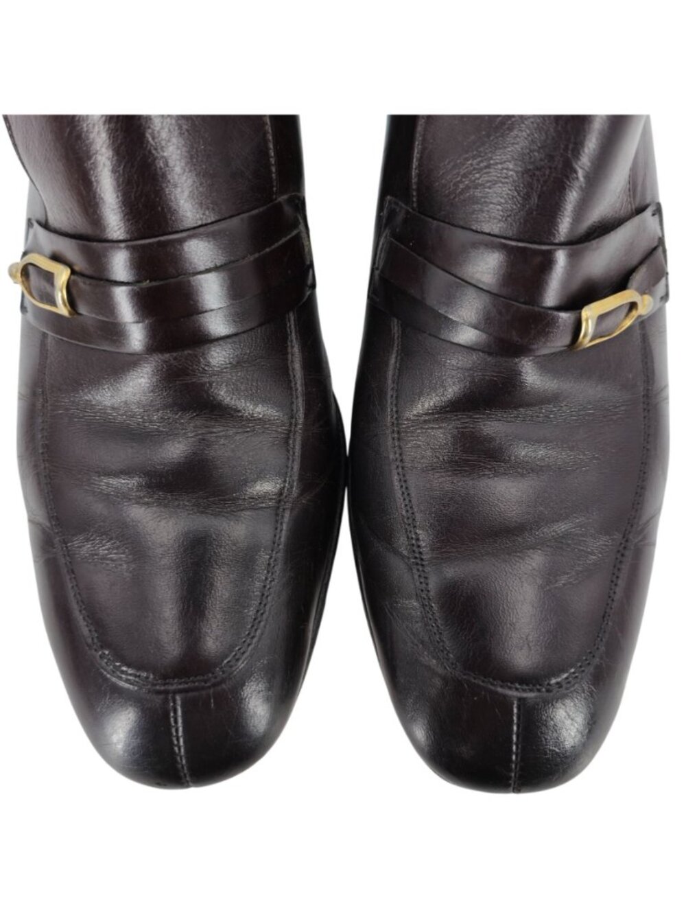 Vintage Melloflex Dacks Mens 9.5 Brown Leather Canada Dress Shoes Bit Loafers - Picture 10 of 10